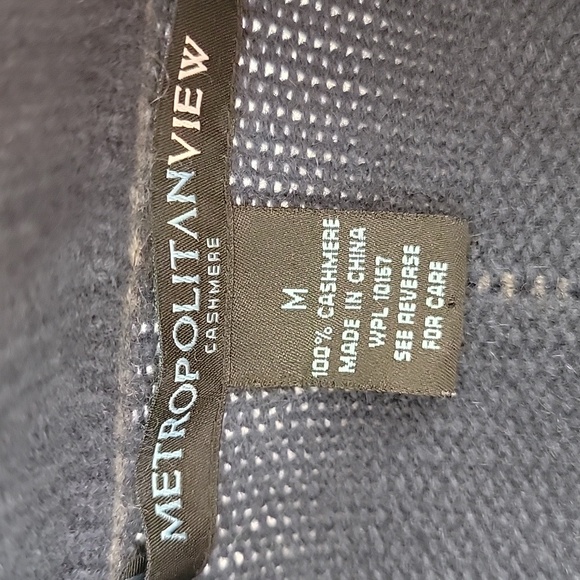 Metropolitan View Cashmere Mock Neck Full Zip Sweater szM BinW - Picture 4 of 8